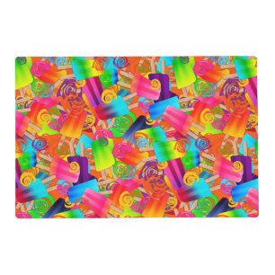 CKC Popsicle Swirls,Orange-LAMINATED PLACEMAT