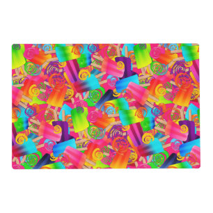 CKC Popsicle Swirls,Pink-LAMINATED PLACEMAT