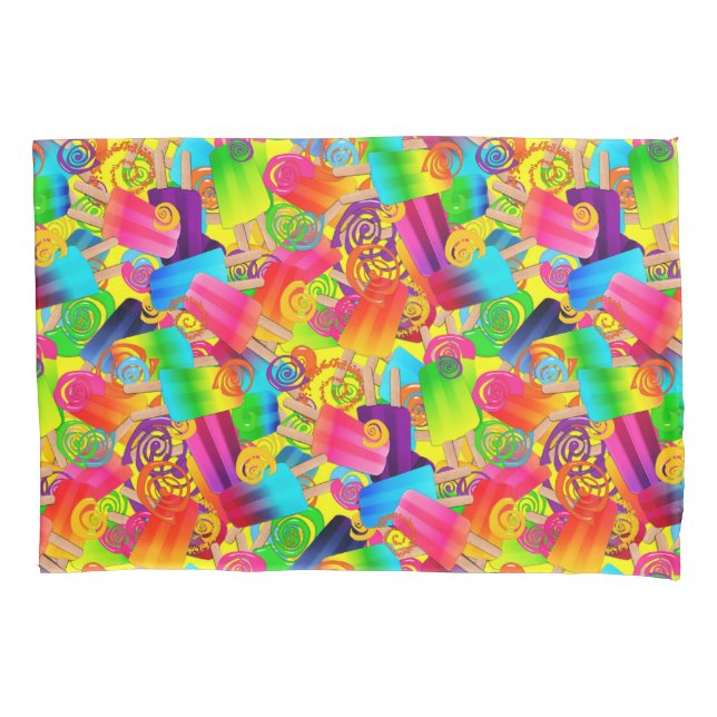 CKC Popsicle Swirls, Yellow-PILLOW CASE SET Pillow Case (Front-Left)