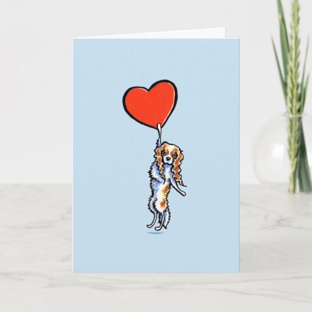 CKCS Blenheim Has my Heart Valentine Holiday Card (Front)