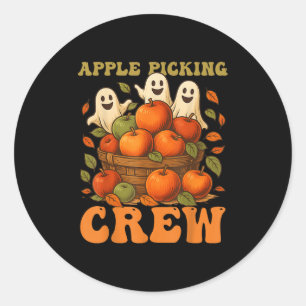 Cking Crew Cking Squad Cute Boo Halloween Classic Round Sticker