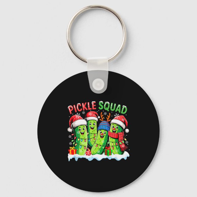 Ckle Christmas Squad Group Santa Reindeer Ckles Ve Keychain (Front)