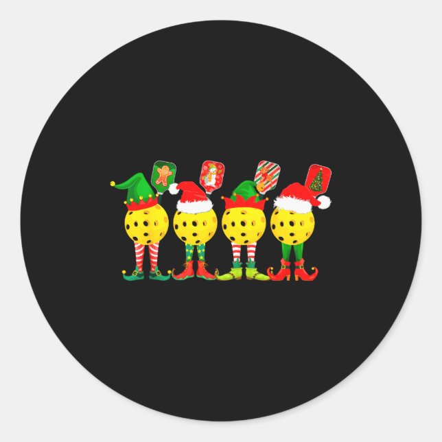 Ckleball Players Christmas Holiday Merry Christmas Classic Round Sticker (Front)