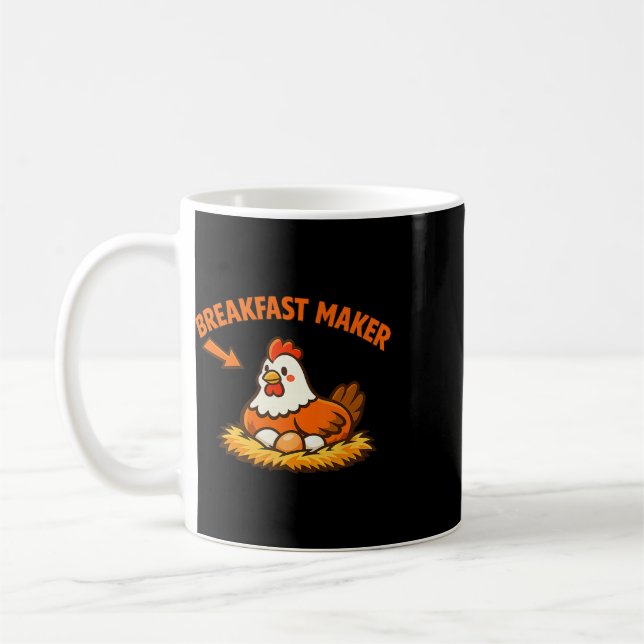 Ckyard Chicken Breakfast Humor Egg Layer Design  Coffee Mug (Left)