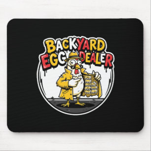 Ckyard Egg Dealer Funny Chicken Design Mouse Pad