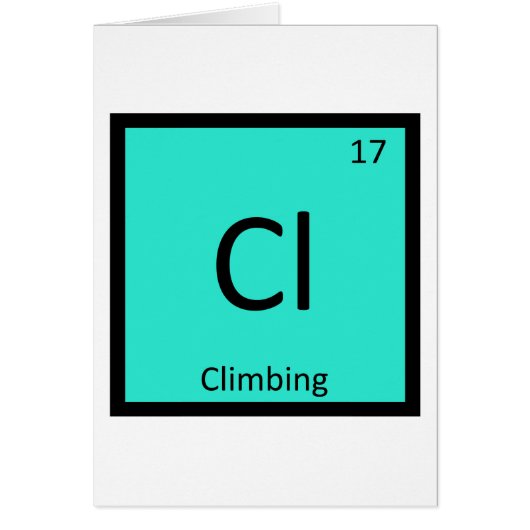 Cl - Climbing Sports Chemistry Periodic Table (Front)