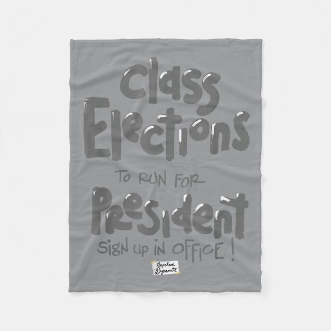 Cl Elections Sch Text Fleece Blanket (Front)