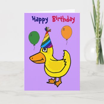 Cl- Just Ducky Bitrthday Card by inspirationrocks at Zazzle