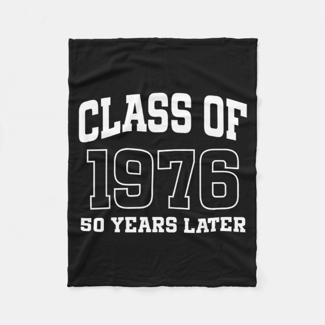 Cl Of 1976 Reunion 50 Years Alumni Graduation High Fleece Blanket (Front)