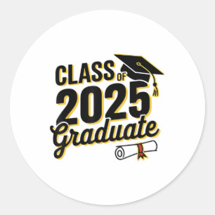 Cl Of 2025 Graduation 2025 _1 Classic Round Sticker