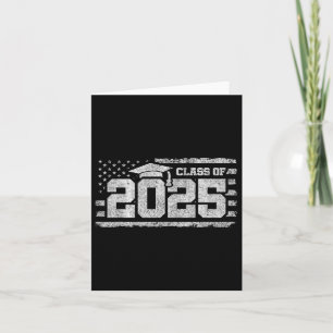 Cl Of 2025 Graduation - American Flag - Cl Of 2025 Card