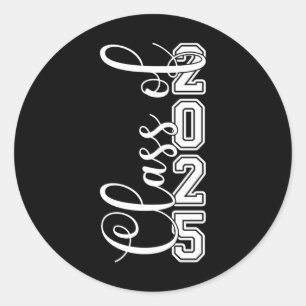 Cl Of 2025 Graduation For Him Her Family Girl Boy Classic Round Sticker