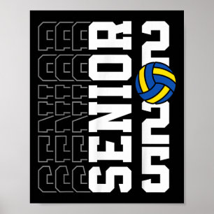 Cl Of 2025 Graduation Senior Volleyball Player Boy Poster