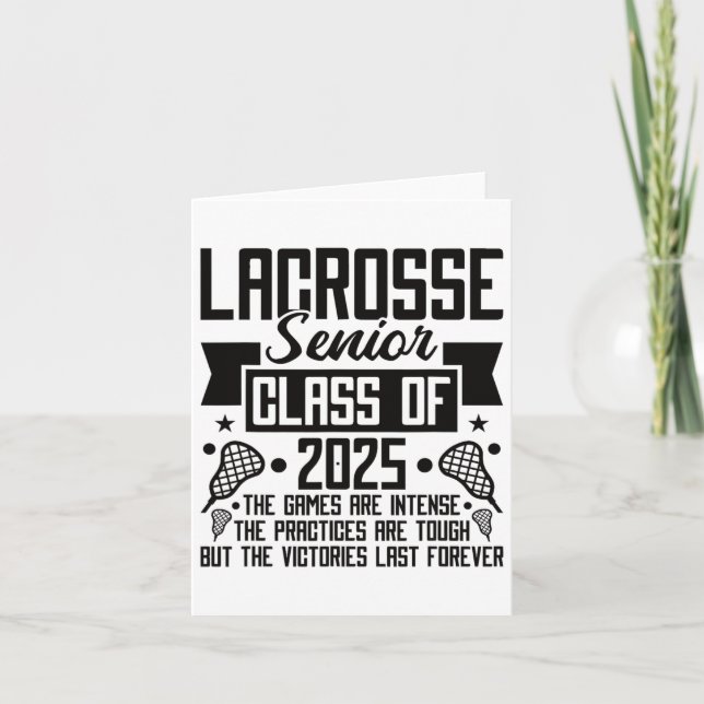 Cl Of 2025 Lacrosse Senior Night  Card (Front)