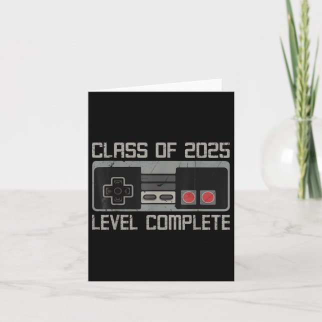 Cl Of 2025 Level Complete Senior Graduation Gamer  Card (Front)