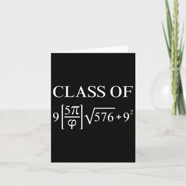 Cl Of 2025 Math Equation Geek Graduation Teacher N Card (Front)