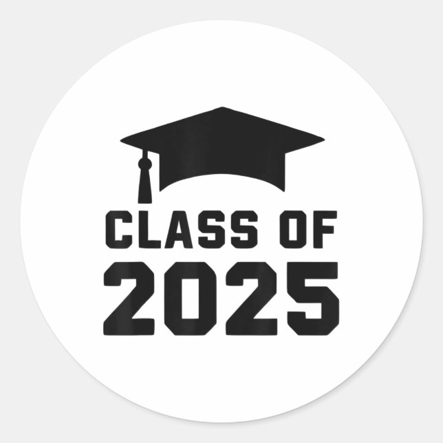 Cl Of 2025 School Graduation _1  Classic Round Sticker (Front)