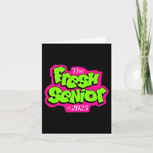 Cl Of 2025 Senior Fresh 90s Retro Tv Style Graduat Card (Front)