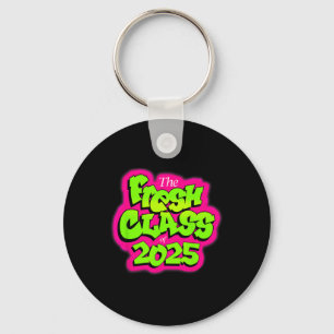 Cl Of 2025 Senior Fresh 90s Tv Style Retro Graduat Keychain