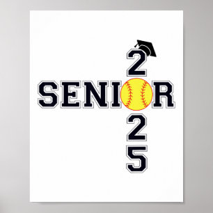 Cl Of 2025 Softbyll Senior Graduation Graduate Wom Poster