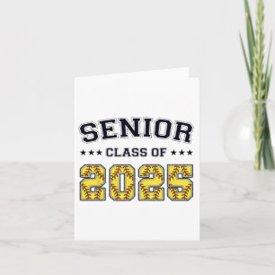 Cl Of 2025 Softll Senior Graduation Graduate Women Card
