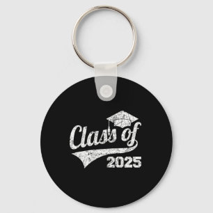 Cl Of 2025 Vintage Senior High School Graduation Keychain