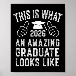 Cl Of 2026 Amazing Graduate Graduation For Him Her Poster