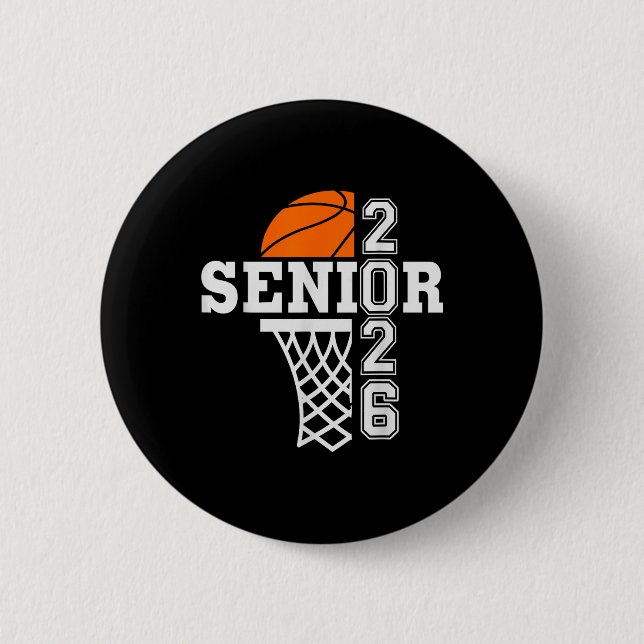 Cl Of 2026 Basketball Senior 26 Player Team Gradua Button (Front)