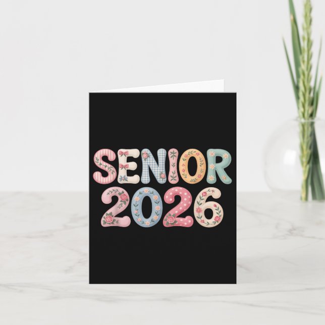 Cl Of 2026 Senior 2026 Back To School 2026 Graduat Card (Front)