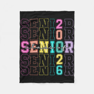 Cl Of 2026 Senior 2026 Ck To School 2026 Graduatio Fleece Blanket