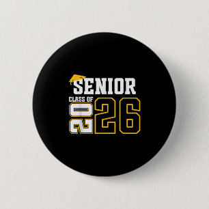 Cl Of 2026 Senior 26 High School Graduation Black Button