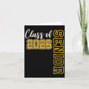Cl Of 2026 Senior 26 High School Graduation Black Card