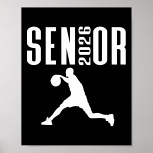 Cl Of 2026 Senior Sports Themed Sketll Player Grap Poster