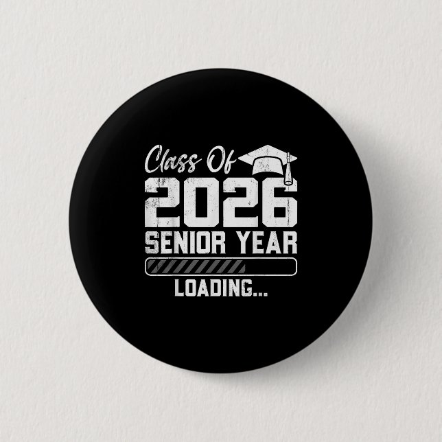Cl Of 2026 Senior Year Loading Countdown Graduatio Button (Front)
