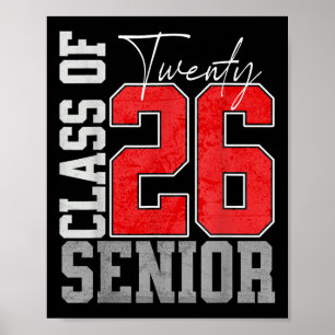 Cl Of 2026 Twenty 26 Graduation Senior 2026 Poster