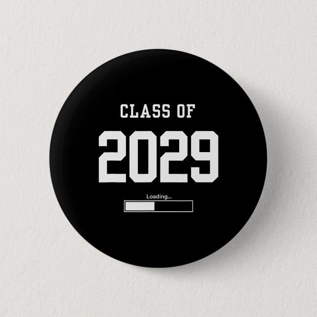 Cl Of 2029 Freshman Future Senior High School Coll Button (Front)