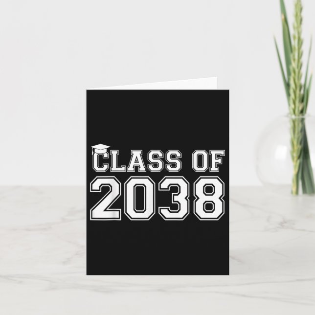 Cl Of 2038 First Day Of Back To School Teacher Boy Card (Front)