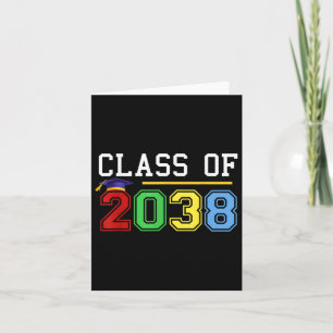 Cl Of 2038 Graduation Fun Academic Style Card