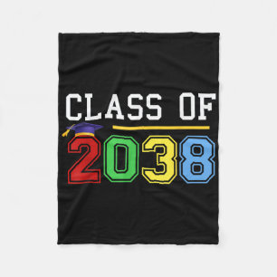 Cl Of 2038 Graduation Fun Academic Style  Fleece Blanket