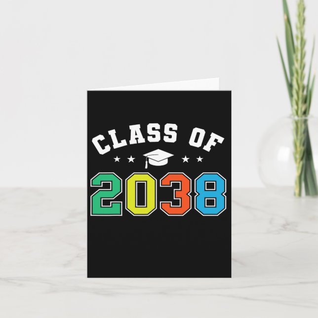 Cl Of 2038 Grow With Me Funny Kindergarten Back To Card (Front)