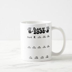 Cl Of 2038 Grow With Me Handprint Back To School Coffee Mug