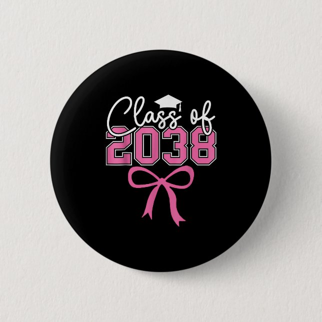 Cl Of 2038 Grow With Me Kindergarten Pink Coquette Button (Front)