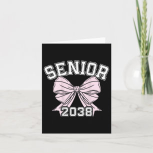 Cl Of 2038 Senior Coquette Bow Aesthetic  Card