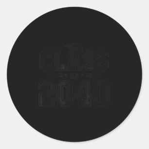 Cl Of 2040 Grow With Me First Day Of School Gradua Classic Round Sticker