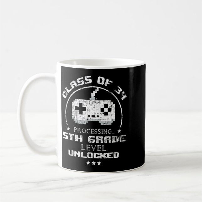 Cl Of 34 Processing 5th Grade Unlocked First Day Coffee Mug (Left)