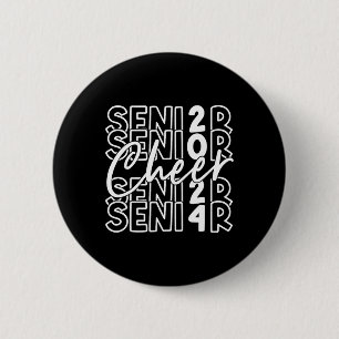 Cl Of Senior Cheer Cheerleader Cheerleading Womens Button