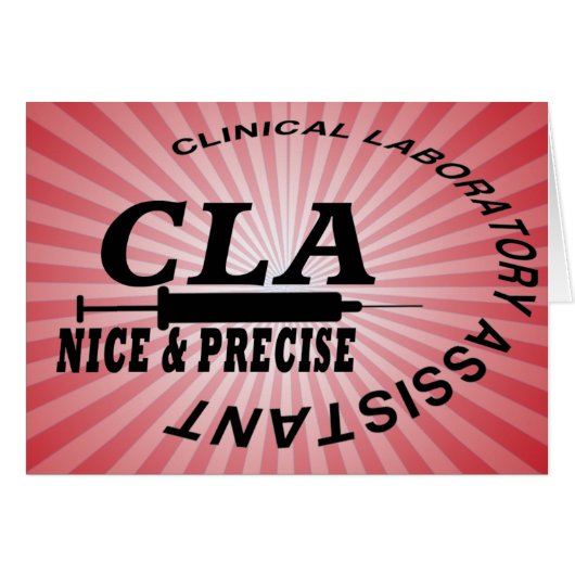 CLA SLOGAN - NICE AND PRECISE! LABORATORY CARDS (Front Horizontal)