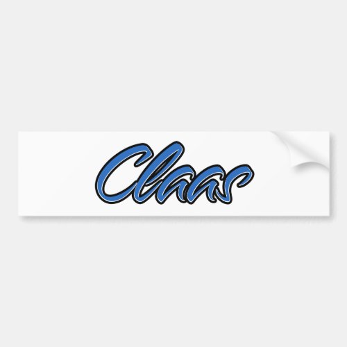 Claas Name blue Aufkleber Sticker Autoaufkleber