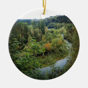 Clackamas River, OR Ceramic Ornament