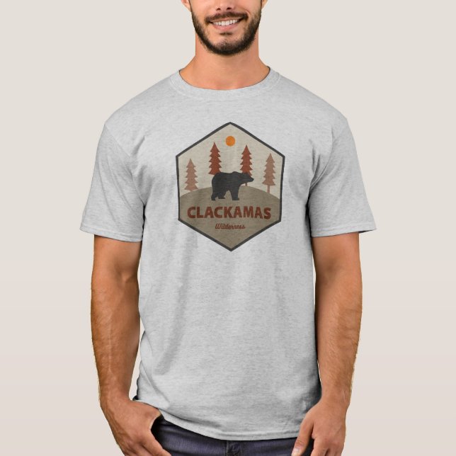 Clackamas Wilderness Oregon Bear T-Shirt (Front)